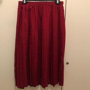 HI THERE - KAREN WALKER - RED/NAVY POLKA DOT SKIRT